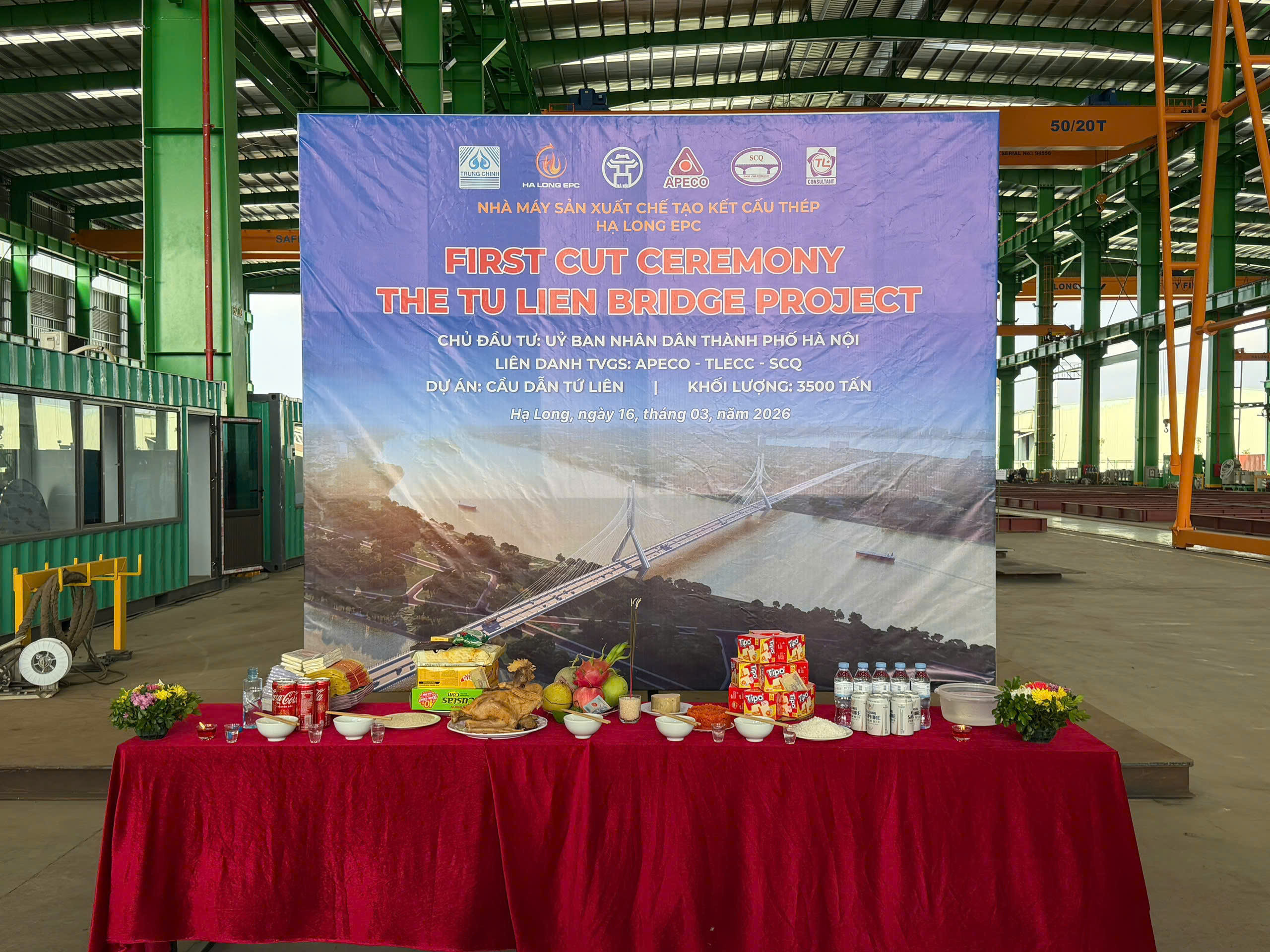 1ST CUT CEREMONY FOR TU LIEN BRIDGE ACCESS ROAD PROJECT AT HA LONG EPC 